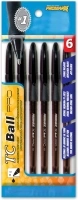 Kittrich Corporation Promarx Tc Ball Pro Grip Stick Pen, 1.0 mm, Black Ink, 6-Count (BP64-KF1P06-48)