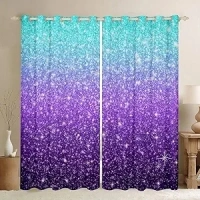 Magical Fantasy Blackout Curtains(30%-50%) Colorful Glitter Print (No Glitter) Blue Purple Curtain Luxury Trendy Gradient Darkening Window Dreapes for BedWindow Treatments (2 Panels, 42 x 84 Inch)