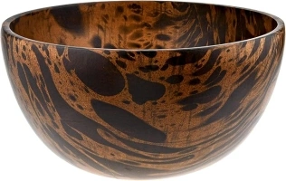 AeraVida Versatile 10 Inches Mango Tree Wood with Dark Stain Kitchen Décor Serving Bowl | Decorative Wood Serving Bowl | Mango Tree Wood Kitchen Decor | Kitchen Decorative Food Bowl