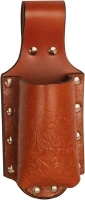 Hulara Full Grain Buff Leather Beer Holster Small Bottle Holster for Men Cowboy Beer Holder for Travel/Outdoor Beer Holster Belt