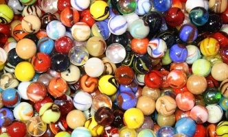 500 Count Bulk Assorted Premium Player Glass Mega Marbles Toy