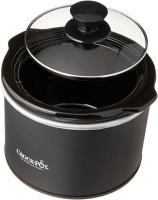 Crock-Pot Mini 1.5 Quart Round Manual Slow Cooker, Black (SCR151)