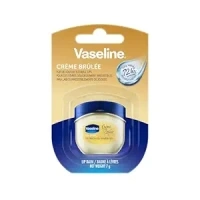 Vaseline Lip Balm for Instantly Soft Smooth Lips Crème Brûlée Lip Balm Locks In Moisture to Improve Hydration 0.25 oz