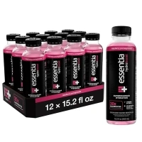 NEW Essentia Hydroboost Enhanced Bottled Water, 15.2 fl. oz. (450 mL), 12 Pack, Raspberry Pomegranate, Hydrolyte Blend with B-Complex Vitamins and Electrolytes, Clean Taste & Supercharged Hydration