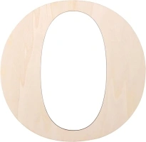 12 Inch Wooden Letter, Smooth Surface Wood Letters for Wall Decor, 1/8 INCH Blank Unfinished Wooden Letters for Home Wall Decor DIY Painting Crafts(Letter O)