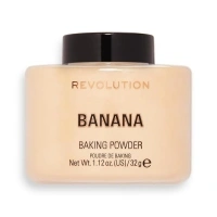 Revolution Beauty, Loose Baking Powder, Makeup Setting Powder, Long Lasting Coverage, Mattifies & Reduces Shine, Banana, 1.13 Oz