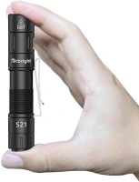 S21 Portable EDC Pocket Flashlight, 880 High Lumen AA Rechargeable Mini Flashlight, Magnetic Tail Switch Light Small Flashlights,Suitable for Outdoor, Camping, Emergency Situations（Black）