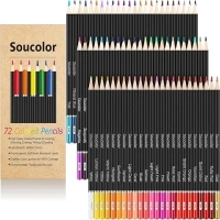 Soucolor 72-Color Colored Pencils for Adult Coloring Books, Back to School Supplies, Soft Core Artist Sketching Drawing Pencils Drawing Supplies, Art Supplies Kit for Adults Kids, Coloring Pencils Set