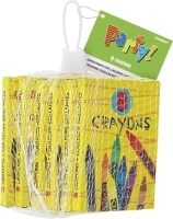 Assorted Colors 8 Vibrant Crayons in Net Bag (6 Boxes) - Perfect for Kids & Artists