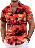 COOFANDY Mens Hawaiian Shirt Short Sleeve Floral Button Down Shirts Tropical Summer Beach Shirts Camp Collar Shirt