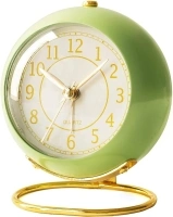 AYRELY® Battery Operated Desk Alarm Clock with Light,Silent No Ticking,Small Table Clock for Bedside/Bedroom/Living Room/Office/Travel/Kids/Room Decor Aesthetic Vintage (Green)