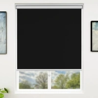 Sunfree Blackout Roller Shades Window Shades Cordless Blackout Window Blinds with Thermal Insulated for Bedroom,Office, 33 x 72 Inch, Black