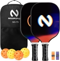 niupipo Pickleball Paddles, USAPA Approved Lightweight Pickleball Rackets, Durable Fiberglass Pickleball Paddles Set with Polypropylene Honeycomb Core