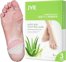 Foot Peel Mask - 3 Pairs - Exfoliating Peeling Callus Remover, Repairs Cracked Heels & Dry Skin, for Smoother and Softer Feet (Aloe Vera)