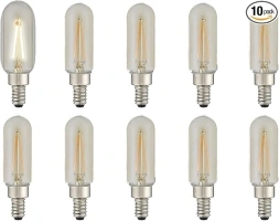 Livex Lighting 920228X10 Filament LED Bulbs, Amber Glass