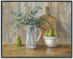 Stupell Industries Rustic Pears Still Life Black Framed Giclee Art Design by Danhui Nai