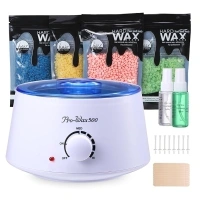 YENAFAIK Sugar Waxing Kit For Women And Men Face, Armpit, Arm, Legs, Bikini Full Body Hair Removal. Wax Warmer Kit With Hard Wax Beads. Hot Wax Kit For Hair Removal.Wax Melt Warmer Kit.Wax Heater.