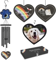 Pet Memorial Wind Chime, Dog Memorial Gifts, Loss of Dog Sympathy Gift to Comfort a Friend, Photo Personalized Pet Loss Gifts, Dog Remembrance Gift