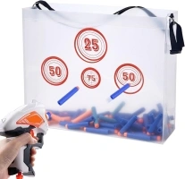 Portable Kids Practice Shooting Target, 16.2"x13"x5.1" Large Storage Carrying Toy Bag for Kids, Shooting Pratice for Nerf Toy Foam Blaster