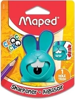 Maped Croc Innovation 1 Hole Pencil Sharpener - Sharpening on-the-go - Efficient, Sharp Finish - Unique Rabbit Design - Assorted Colors