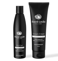 Royal Locks Cream Gel & Styling Cream Set | Pro Curl Cream Gel & Dream Cream | Curly Hair Styling Cream Gel (7.5 fl oz) & Curl Defining Cream with Argan Oil (8.5 fl oz)