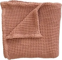 Waffle Baby Blanket, Waffle Baby Blanket, 43X43 Inch Cotton Gender Neutral Swaddle, Chunky Waffle Knit Blanket, Stroller Blanket, Toddler Blanket (Cinnamon)