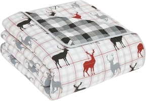 CuteKing Weighted Blanket - Weighted Blanket with Premium Glass Beads - Breathable Heavy Blanket for Comfort Sleep - Soft Thick Blanket All Season(5lbs, 36"x48", Twin, Deer)