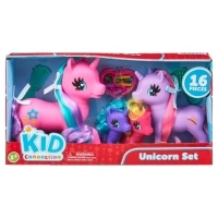 Kid Connection Miniature Unicorn Playset, 16 Pieces, Toddler Toys