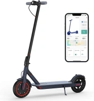 V1 Electric Scooter for Adults, 8.5" Tires, 19Mph Top Speed, 350W Motor, Max 21 Miles Long Range, Folding E-Scooter with Dual Braking System and App Control