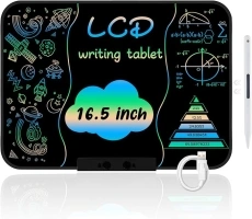 LCD Writing Tablet for Kids 16.5Inch Doodle Board Drawing Tablet Writing Pads, Type-C Charging, Educational Learning Toddler Toys 3 4 5 6 7 8 9 Years Boy and Girls Black