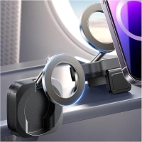 LISEN Travel Essentials Airplane Phone Holder for MagSafe Accessories, Handsfree Airport Essentials Plane Phone Holder Travel Gadgets Long Flight Must Haves for MagSafe Car Mount fits iPhone 15 Tesla