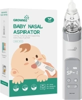 GROWNSY Nasal Aspirator for Baby, Baby Nose Sucker Pro with 3 Soft Silicone Tips, Adjustable Suction, Electric Nose Suction for Baby, Built-in Music & Light Soothing