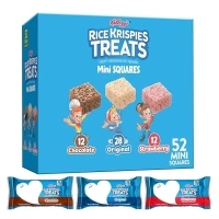 Rice Krispies Treats Mini Squares, Kids Snacks, Lunch Snacks, Variety Pack, 20.1oz Box (52 Bars)