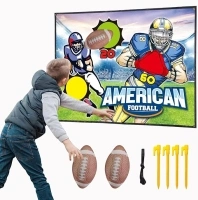 Football Toss Target Games for Ages 8-12, Indoor/Outdoor/Backyard Youth Football Throwing Toys with 2 Soft Footballs/Football Target, Football Sport Toys for Kids and Family Fun Play