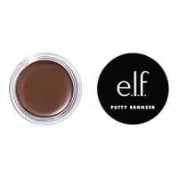 e.l.f. Putty Bronzer, Creamy & Highly Pigmented Formula, Creates a Long-Lasting Bronzed Glow, Infused with Argan Oil & Vitamin E, Beach, Please!, 0.35 Oz