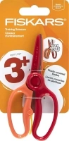 Fiskars Training Scissors for Preschoolers Ages 3+, Small Kids Safety Scissors with Training Lever, Easy to Use, Preschooler Art Supplies, Back To School, Red