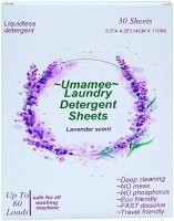 Laundry Detergent Sheets - Eco Friendly Hypoallergenic Laundry Detergent Sheets for Sensitive Skin, Natural Plant-Based Smell lavender (30 Sheets - up to 60 Loads) work for pet stains