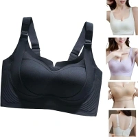 Push Up Bras for Women Full Coverage Bralette with 3-Grades Breast Lifter Wireless Everyday Bras with Support & Lift