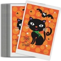 Unique Industries Spooky Cats Party Treat Bags, 4" x 6", Multicolor