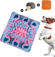 Snuffle Mat for Dogs with Lick Mat and Plush Dog Toy - Enrichment Treat Dog Sniffing Mat for Boredom - Interactive Dog Puzzle Toys Snuffle Mats for Slow Feeding, Nosework, Mental Stimulation