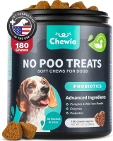 No Poo Chews for Dogs - Coprophagia Deterrent for Dogs - Forbid for Dogs Stool Eating Deterrent - Dog Probiotics for Digestive Health - Digestive, Gut & Immune Health Treats - No Poop Eating for Dogs