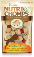 NutriChomps Dog Chews, 2.5-inch Knots, Easy to Digest, Long Lasting, Rawhide-Free Dog Treats, 8 Count, Real Chicken flavor