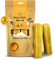 Dogsee Turmeric/Curcumin/Curcuma Flavor Himalayan Yak Cheese Dental Chews for Dogs (Medium - 2 Chews) | Anti-inflammatory | Made in Himalayan Regions | Premium Yak Cheese Dental Chews