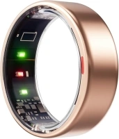 Smart Ring with Wireless Charging Case, 6-Day Battery Life Activity & Sleep Tracker/Stress/Heart Rate Monitor No Subscription Compatible with iOS & Android (Rose Gold,Size 11)