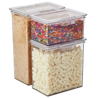 The Home Edit 3 Piece Canister Edit, Food Organizer and Storage Containers, Clear