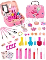 Kids Makeup Sets for Girls 5-8,Washable Mermaid Play Makeup for Kids 3-5, Little Girls Makeup Kit for Age 4-6 Toddler Children Princess,Christmas Birthday Gift Toys for Girl 7 8 9 10 Year Old