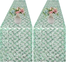 Green Sequin Table Runner, 2 Pack Mint Green Glitter Party Decoration for Wedding Birthday Bridal Baby Shower Sparkly Summer Table Decor 12 "x 72"