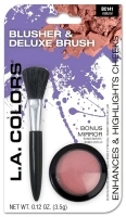 L.A. COLORS Blusher and Deluxe Brush, Natural CBC141