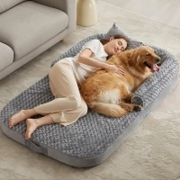 RRPETHOME Human Dog Bed for People Adults, Dog Bed for Humans Size Fits You and Pets, Washable Faux Fur Orthopedic Human Dog Bed for People,Dog Bed for Humans