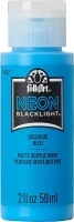 FolkArt Neon Acrylic Paint in Assorted Colors (2 Ounce), 2855 Neon Blue,FANEON-2855